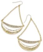 Thalia Sodi Gold-tone Pave Crescent Chandelier Earrings, Only At Macy's
