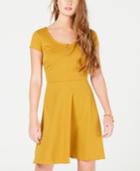 Sequin Hearts Juniors' Textured Fit & Flare Dress
