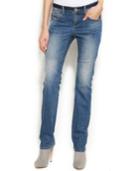 Inc International Concepts Petite Straight-leg Cuffed Jeans, Medium Wash