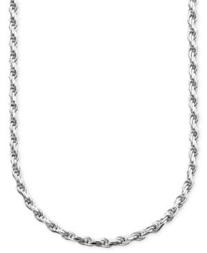 Giani Bernini Sterling Silver Necklace, Diamond Cut Rope
