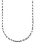 Giani Bernini Sterling Silver Necklace, Diamond Cut Rope