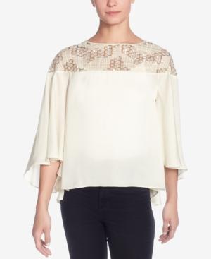 Catherine Catherine Malandrino Cora Sequin Lace Batwing Swing Top