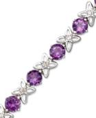 Sterling Silver Amethyst (6-3/4 Ct. T.w.) And Diamond Accent Bracelet
