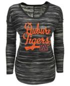 Blue 84 Women's Long-sleeve Auburn Tigers Trouble Burnout Striped Top