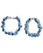 Le Vian Precious Collection Sapphire (3 Ct. T.w.) And Diamond (1/5 Ct. T.w.) Hoop Earrings In 14k Gold