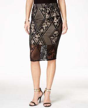Material Girl Juniors' Burnout Midi Skirt, Only At Macy's