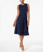 Charter Club Printed Fit & Flare Dress, Created For Macy's