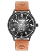 Timberland Men's Blanchard Tawny Brown Leather Strap Watch 45mm
