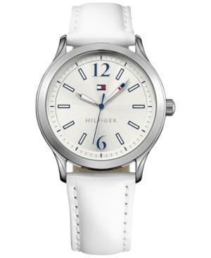 Tommy Hilfiger Women's White Leather Strap Watch 38mm 1781555