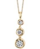 Sirena Energy Diamond Three-stone Pendant Necklace (1/4 Ct. T.w.) In 14k Yellow Or White Gold
