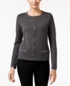 Charter Club Petite Zip-up Cardigan, Only At Macy's