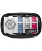 Guess Women's White Strap Watch & Interchangeable Straps Set 40mm U0714l1