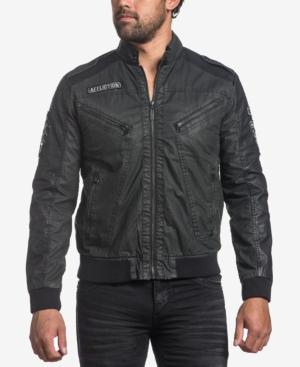 Affliction Men's Black Moon Full-zip Moto Jacket