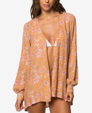 O'neill Juniors' Esperanza Printed Open-front Kimono Top
