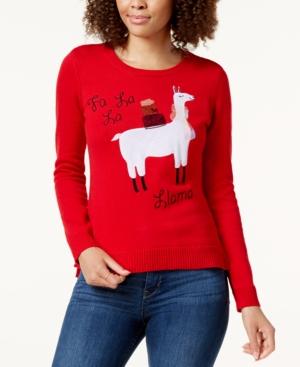 Maison Jules Embellished Llama Sweater, Created For Macy's