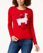 Maison Jules Embellished Llama Sweater, Created For Macy's