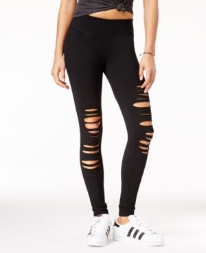 Material Girl Active Juniors' Ripped Yoga Leggings, Only At Macy's