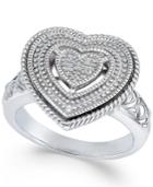 Diamond Heart Ring In Sterling Silver (1/10 Ct. T.w.)
