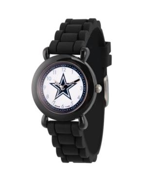 Gametime Nfl Dallas Cowboys Kids' Black Plastic Time Teacher Watch