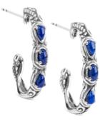 Caroly Pollack Lapis Lazuli Hoop Earrings (1 Ct. T.w.) Hoop Earrings In Sterling Silver