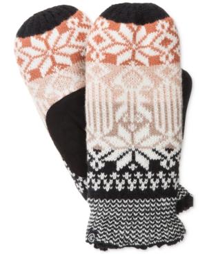 Isotoner Signature Oxford Snowflake Knit Mittens