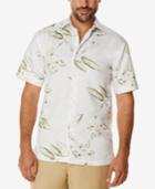 Cubavera Men's Linen Floral-print Short-sleeve Shirt