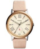 Fossil Women's Gazer Pink Leather Strap Watch 40mm Es4163