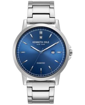 Kenneth Cole New York Men's Diamond Accent Stainless Steel Bracelet Watch 44mm