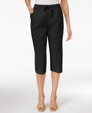Karen Scott Petite Drawstring Capri Pants, Only At Macy's