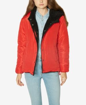 Sanctuary Fast Pass Reversible Faux-fur Puffer Jacket