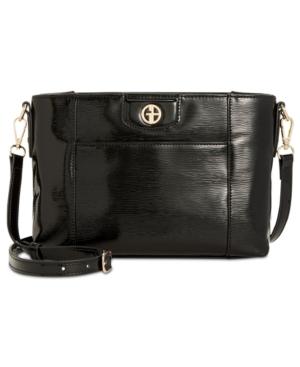 Giani Bernini Bark Patent Crossbody, Created For Macy's