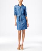 Kut From The Kloth Denim Tie-waist Shirt Dress