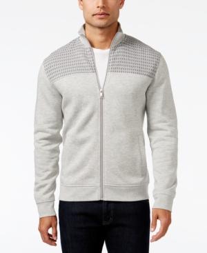 Alfani Men's Big And Tall Mock Collar Full-zip Sweater-jacket, Only At Macy's