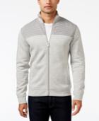 Alfani Men's Big And Tall Mock Collar Full-zip Sweater-jacket, Only At Macy's