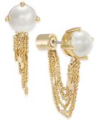 Kate Spade New York Gold-tone Imitation Pearl Stud Earring Jackets