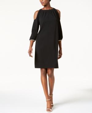 Nine West Embellished Cold-shoulder Dress