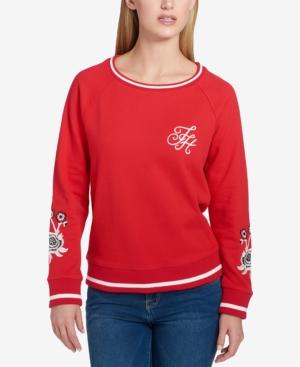 Tommy Hilfiger Embroidered Striped Sweater, Created For Macy's