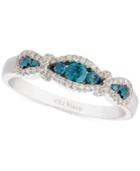 Le Vian Exotics Diamond Blue Ring (3/8 Ct. T.w.) In 14k White Gold