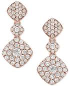 Pave Rose By Effy Diamond Drop Earrings (1-1/4 Ct. T.w.) In 14k Rose Gold