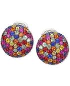 Balissima By Effy Multi-color Sapphire Stud Earrings In Sterling Silver (3-1/3 Ct. T.w.)