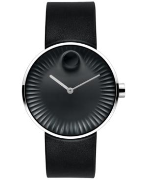Movado Men's Swiss Edge Black Rubber Strap Watch 3680002