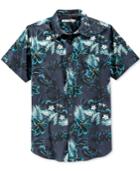 Univibe Men's Jardin Foliage-print Short-sleeve Shirt