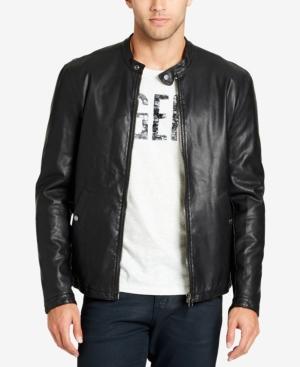 William Rast Men's Faux-leather Moto Jacket