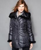 The Fur Vault Mink-fur-trimmed Quilted Puffer Coat