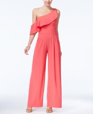 Xoxo Juniors' Ruffled One-shoulder Jumpsuit