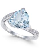 Aquamarine (2-9/10 Ct. T.w.) & Diamond Accent Ring