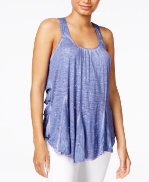 William Rast Franki Metallic-splatter Tiered Top