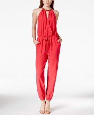 Marilyn Monroe Juniors' Embellished Surplice Jumpsuit