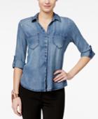 Thalia Sodi Chambray Button-down Shirt, Only At Macy's