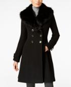 Ivanka Trump Faux-fur-trim A-line Walker Coat